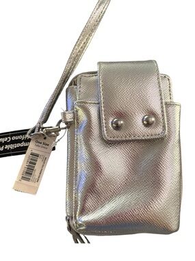 Forever 21 Metallic Silver Phone Holder Wallet